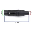 Kép 6/6 - Thunder XLR-303 XLR mama csatlakozó, fém ház, fekete