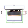 Kép 6/6 - Videoton HG2,5-464 (25 mm) Dóm magassugárzó 140W (10 x 10 cm) - 8 Ohm