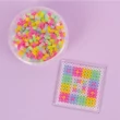 Kép 2/2 - PlayBox: 5mm-es MIDI vasalható gyöngy 1000db-os halvány átlátszó színekben