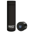 Kép 2/2 - Must: Smart Thermos rozsdamentes-acél kulacs LED hőmérséklet kijelzővel, gumi bevonattal fekete színben 500ml