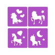 Kép 2/3 - Dream Horse: Aszfaltkréta szett unikornis sablonnal