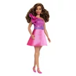 Kép 2/2 - Barbie: Fashionista stílusos baba élénk pink ruhácskában - Mattel