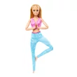 Kép 2/7 - Barbie: Hajlékony jóga baba szőke hajjal - Mattel