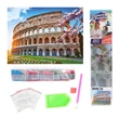 Kép 2/4 - Gyémántszemes kirakó: Róma Colosseum gyémántfestő szett 30x40cm
