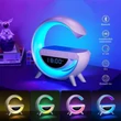 Kép 4/5 - Thunder CSL-06W Okos hangulatfény| óra + Vezeték nélküli töltő + FM + BLUETOOTH (Fehér)