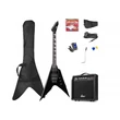 Kép 1/11 - max Gigkit 4/4 Elektromos gitár szett (20W erősítő| táska| hangoló| pengetők) - Rock Style fekete