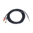 Kép 1/5 - Thunder AU005-30 sztereo jelkábel (3|5 mm Jack - 2x RCA) - (3 m)
