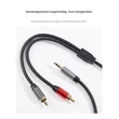 Kép 3/5 - Thunder AU005-30 sztereo jelkábel (3|5 mm Jack - 2x RCA) - (3 m)