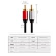 Kép 4/4 - Thunder AU004-30 sztereo jelkábel (2x RCA - 2x RCA) - (3 m)