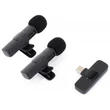 Kép 2/9 - Thunder WLM-012 Vezeték nélküli csíptetős mikrofon (2db) telefonhoz - USB-C