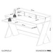 Kép 9/10 - Glorious Sound Desk Pro Black Stúdió asztal (fekete)