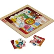 Kép 2/3 - Fisher-Price: Zenélő állatkák fa kirakós táblácska - Mattel