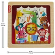 Kép 3/3 - Fisher-Price: Zenélő állatkák fa kirakós táblácska - Mattel