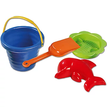 Homokozó szett hullámos vödörrel 4 részes - D-Toys