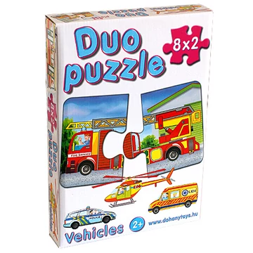 DUO Puzzle SOS járművekkel - D-Toys