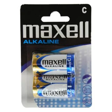 Maxell: Alkáli baby elem 1.5V LR14 2db bliszteres csomagolásban