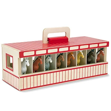 Ló figurák 8db karámmal - Melissa & Doug