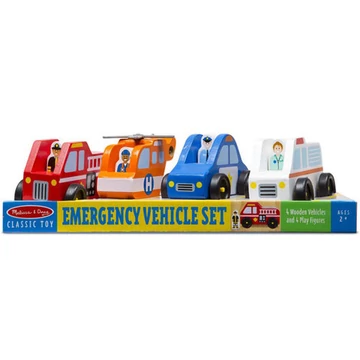 Vészhelyzet fa járművek és figurák - Melissa & Doug
