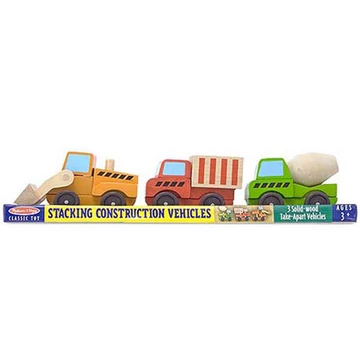Építkezési fa jármű készlet - Melissa & Doug