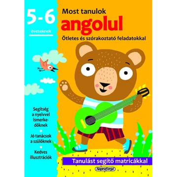Most tanulok... angolul 5-6 éveseknek készségfejlesztő matricás füzet