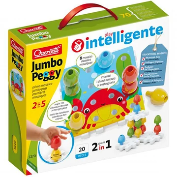 Quercetti: Jumbo Pötyi 2 az 1-ben 20db-os szett