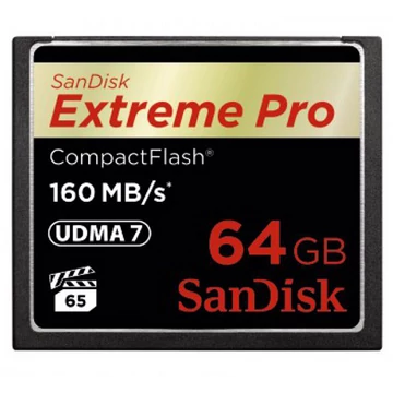 Sandisk cf extreme pro 64 GB memóriakártya 160mb/s SDCFXPS-064G-X46 (123844)