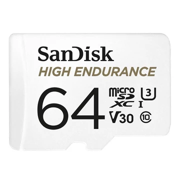 Sandisk microSDXC high endurance 64 GB memóriakártya 100 mb/s c10 u3 v30 micro SD XC (183566)