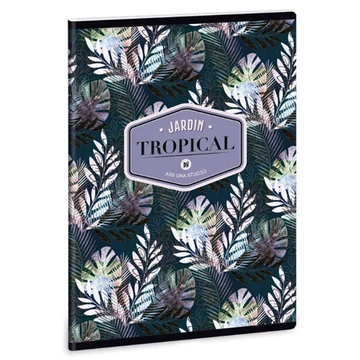 Ars Una: Floral Palm Leaf vonalas füzet A/5 40lapos