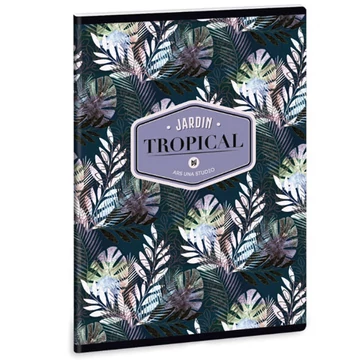 Ars Una: Floral Palm Leaf négyzethálós füzet A/5 40lapos