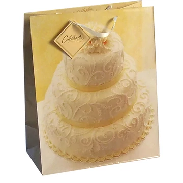 Esküvői torta normál méretű ajándéktáska 11x6x15cm