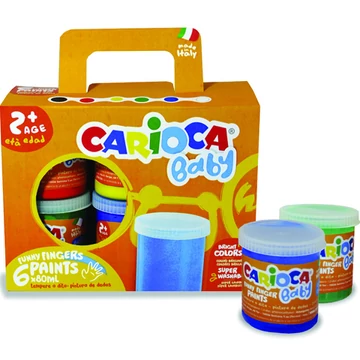 Baby lemosható ujjfesték 6db-os szett - Carioca