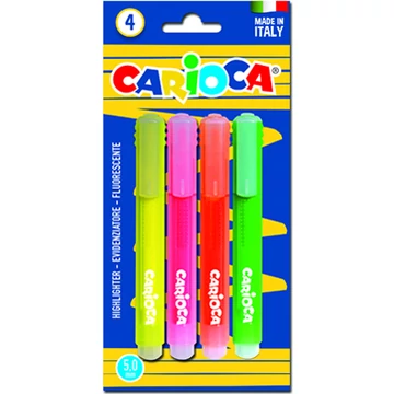 Színes vékony szövegkiemelő szett 4db-os - Carioca