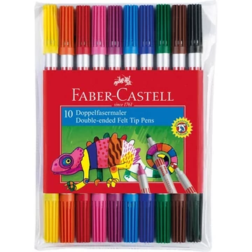 Kétvégű színes kimosható filctoll 10db-os szett - Faber-Castell