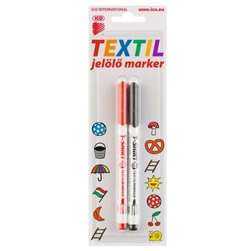 ICO: Fekete-piros textilfilc 1,5mm