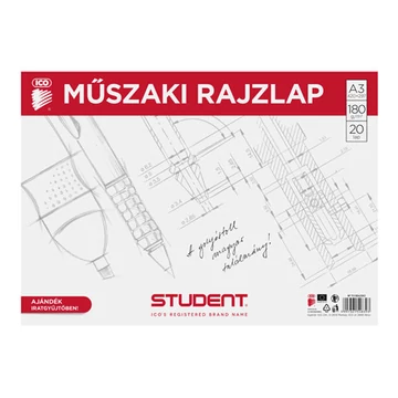 Ico: Student műszaki rajzlap ajándék iratgyűjtőben A/3