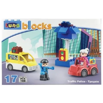 Blocks: Közlekedési rendőr építőjáték 17db-os szett
