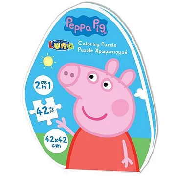 Peppa malac 2 az 1-ben 42db-os színezhető puzzle