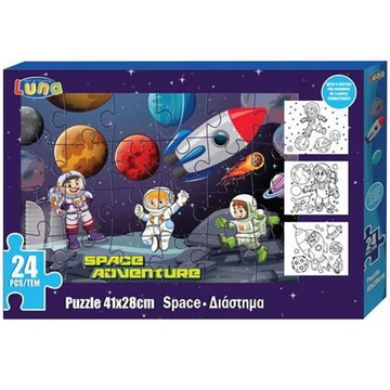 Világűr puzzle 24db-os és három színezhető poszter