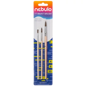 Nebulo: Ecset natúr fanyelű 3db-os szett (4-6-10)