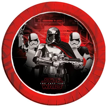 Star Wars: Az Utolsó Jedik papírtányér 8db 23cm