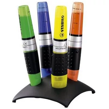 Stabilo: Luminator XT különböző színű szövegkiemelő 4db-os szett asztali tárolóval
