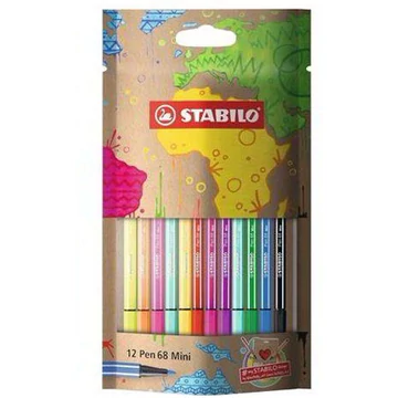Stabilo: Pen 68 Mini 12db-os színes filctoll szett