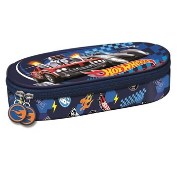 Hot Wheels ovális tolltartó kék színben 20,5x5x9,5cm