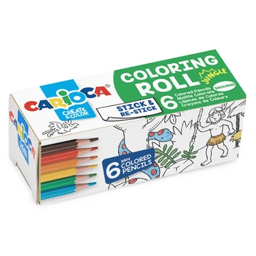 Dzsungel mini színező henger 6db mini színesceruzával - Carioca