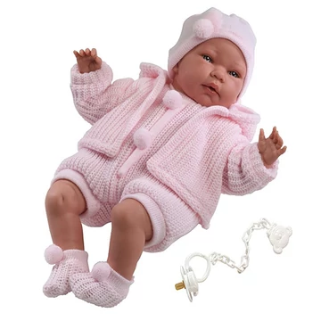 Újszülött síró lány baba 40cm (74004)