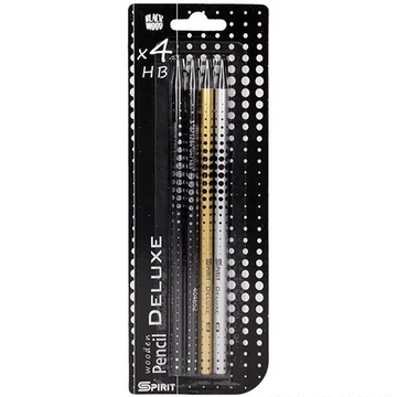 Spirit: Deluxe grafit ceruza fekete fa 4db-os szett