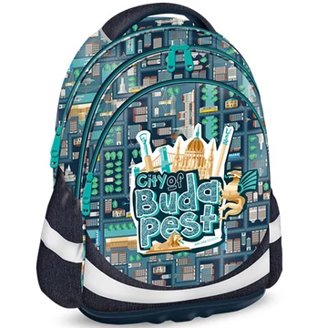 Ars Una: City of Budapest ergonomikus iskolatáska, hátizsák 33x45x21cm