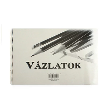 Vázlatfüzet famentes fehér lapokkal B/4-es méret