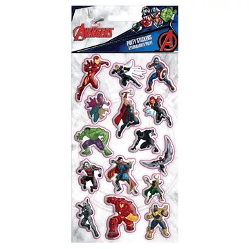 Bosszúállók 3D pufi matrica szett 10x22cm-es íven