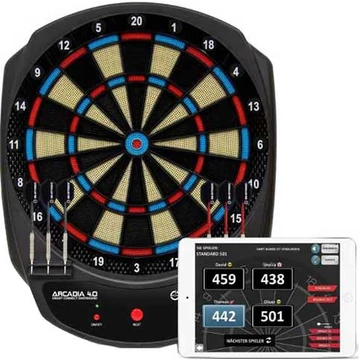 Arcadia 4.0 darts tábla alkalmazással és kiegészítőkkel